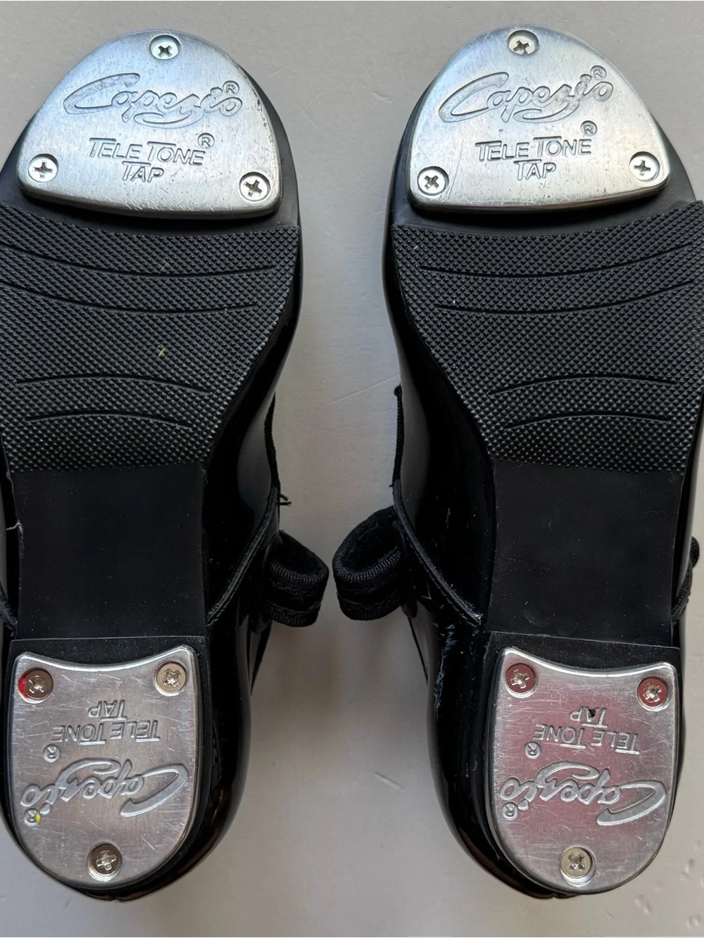 Capezio Girls' Black Patent Mary Jane Tap Shoes